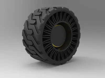 Twheel from Front loader 3D model