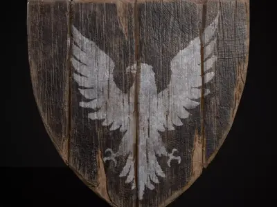 BW Bird Coat of Arms  Low-poly 3D model