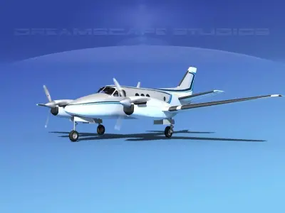 Beechcraft King Air 100 V05 3D model