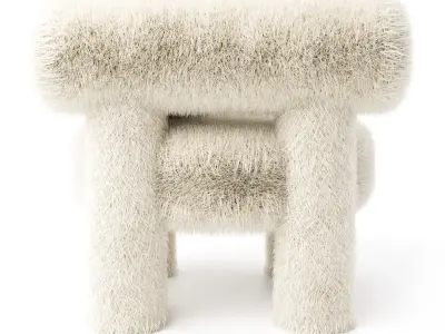Noom Low Chair CS1 Fluffy Edition Free 3D model