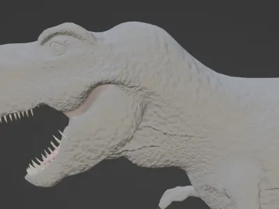 Tyrannosaurus Rex Model - texture painted with bump 3D model