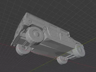Hummer H1 Wagon HMMWV Hardtop - Heavy Tactical 4x4 3D print model