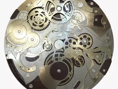 Clock Mechanism Wood 3D model