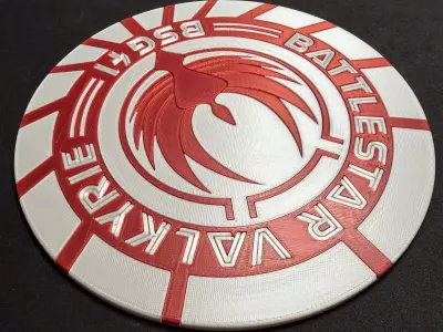 Battlestar Valkyrie BSG 41 Wall Plaque 3D print model