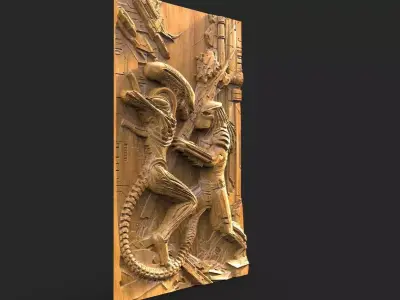 Alien Vs Predator CNC 3D print model
