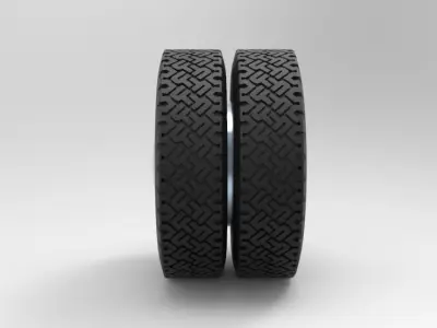 Double wheel 2 3D model