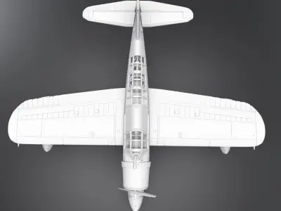 Vought OS2U Kingfisher Scale model 3D print model