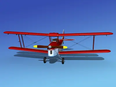 Dehavilland DH82 Tiger Moth V12 3D model