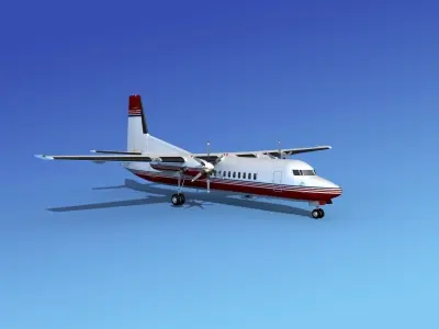 Fokker 50 Corporate 2 3D model