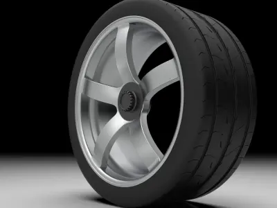 Rim and Tire 3D model