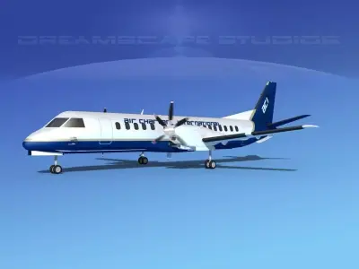 SAAB 2000 Air Charter Intl 3D model