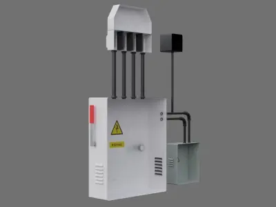 Fuse Box 1A Low-poly 3D model