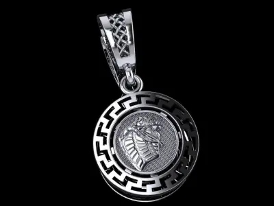 snake pendant Free 3D print model