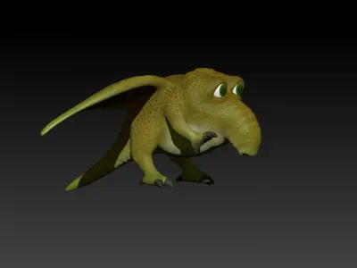 Flying Germ Low-poly 3D model