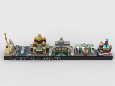 Saint Petersburg Skyline 3D model