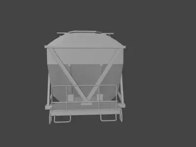 Industrial Railroad Hopper Car Body 3D model