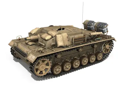 StuG III - Ausf D - DAK 3D model