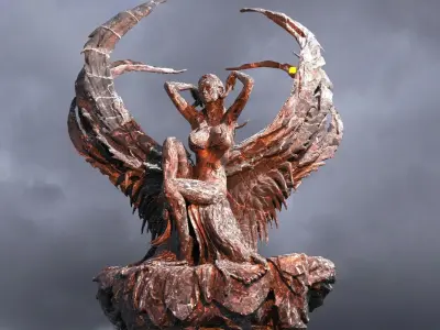 Dantes Inferno Ghost Throne Dark 3D model