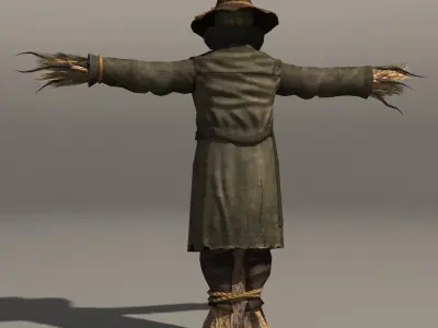 Scarecrow Low-poly 3D model