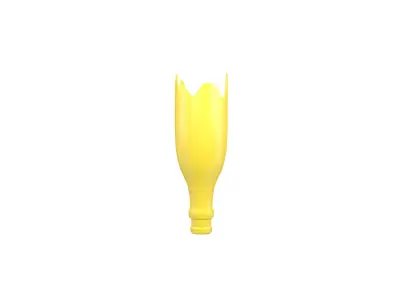 Broken Bottle v1 004 Low-poly 3D model