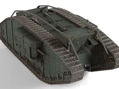 5 Military Vehicles Collection v4 Low-poly 3D model