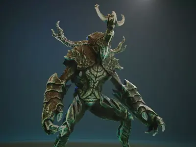 Armored Beetle 02 Low-poly 3D model