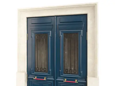 Entrance classic door 104 3D model