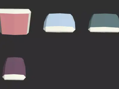 Low Poly Food Packaging Complete stylized Collection Low-poly 3D model