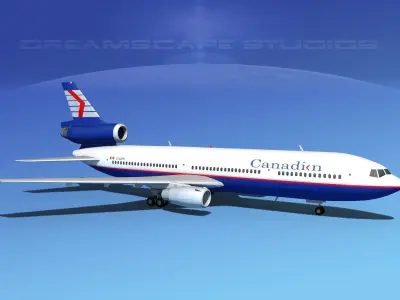 Douglas DC-10 Canadian 3D model