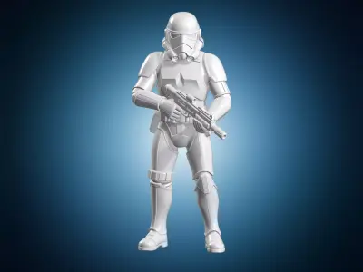 Imperial Guard Trooper Figurine 3D Print Model 3D print model