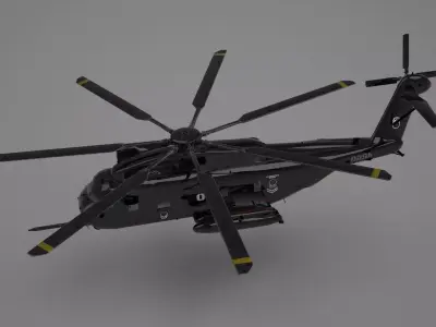 Armed transport helicopter 3D model