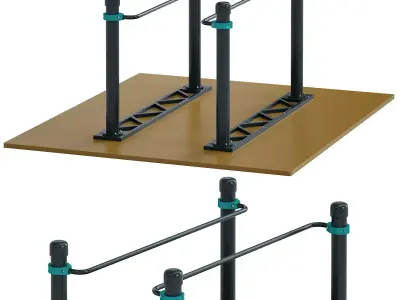 Parallel bars for wheelchair users by Kenguru Free low-poly 3D model