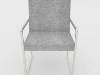 Chair with fabric and metal frame Free low-poly 3D model