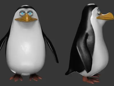 Penguin cartoon 3D model