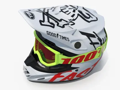 Bell Off-Road Moto Helmet 3D model