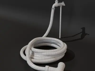 HOSE WITH FAUCET 3D model