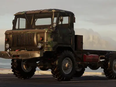 Truck Levo 66 - Unreal Engine Project Low-poly 3D model