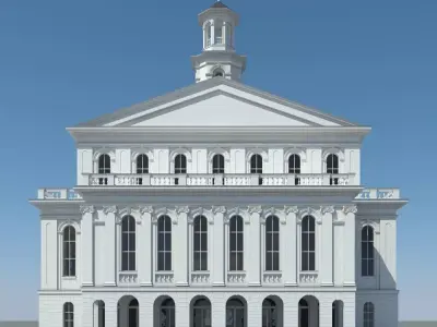 Generic Town Hall Building 3D model
