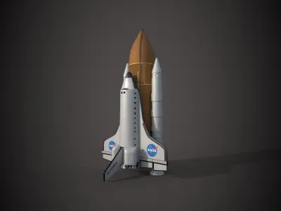 SCIENCE SPACE SHUTTLE Low-poly 3D model