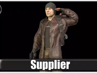 Survivor Man Low-poly 3D model