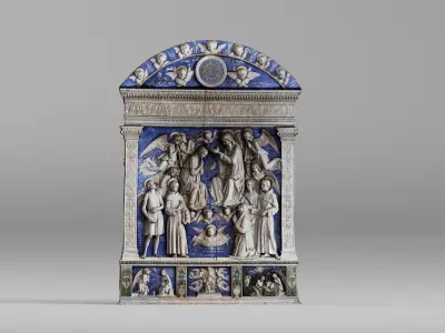 001633 Raw 3D Scan of Bas-Relief Coronation of the Virgin 3D model