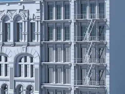 Commercial Building Facade 06 3D model