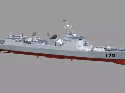 Chinese Navy Type 052C Destroyer 3D model
