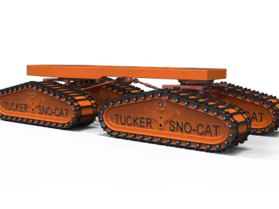 Chassis of Tucker Sno-Cat 442a 3D model