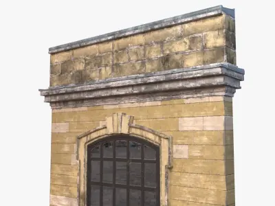 Brick Wall 0004 Low-poly 3D model