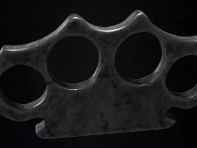 Brass Knuckles Low-poly 3D model Free low-poly 3D model
