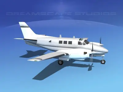 Beechcraft King Air C90 V14 3D model