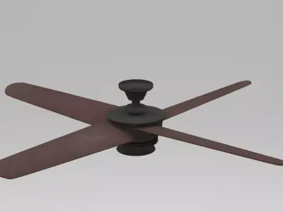 Brown Ceiling Fan Low-poly 3D model