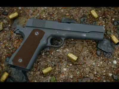 1911A1 Low-poly 3D model