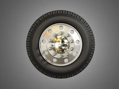 Truck Tires and Alcoa Rims 3D model